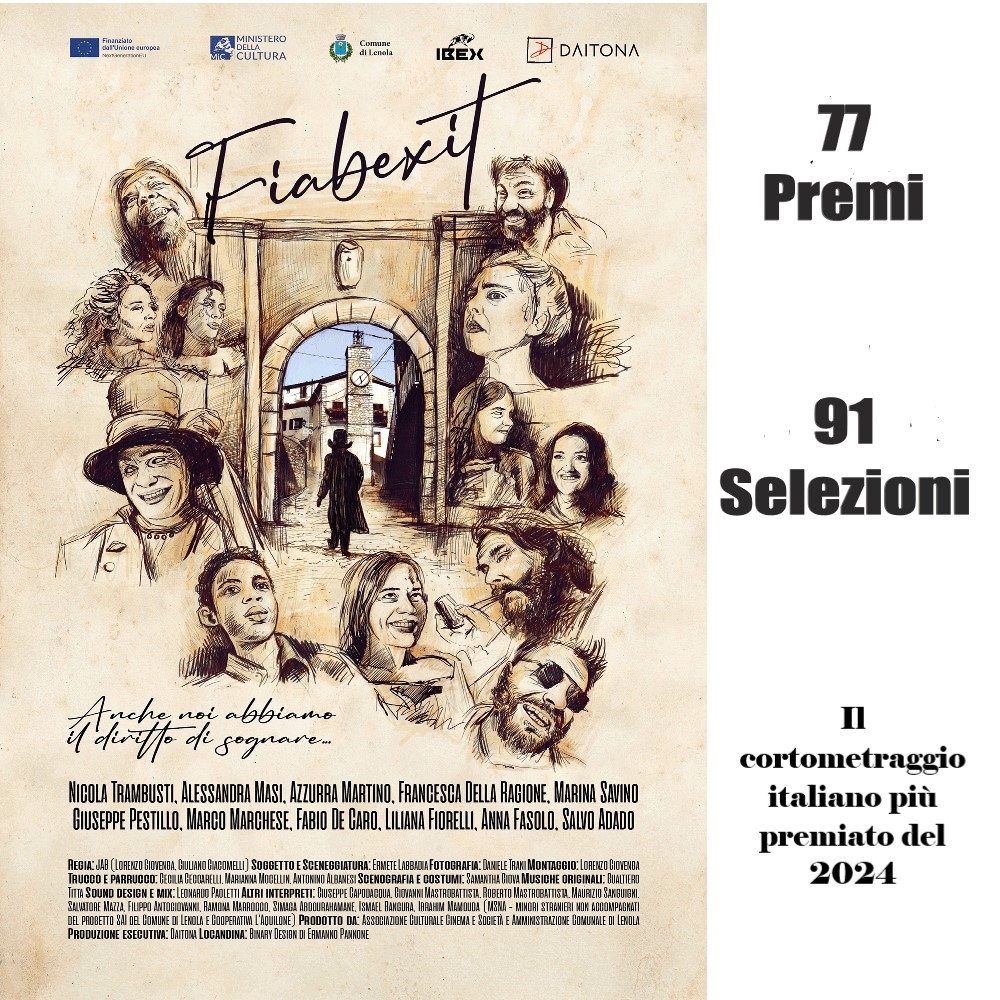 Fiabexit, cortometraggi italiani più premiati 2024, cortometraggio italiano più premiato 2024, Inventa un Film, Lenola, Ermete Labbadia