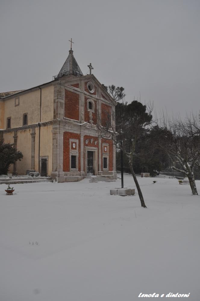 burian Lenola, Neve Santuario Madonna del Colle a Lenola, nevicata 2018