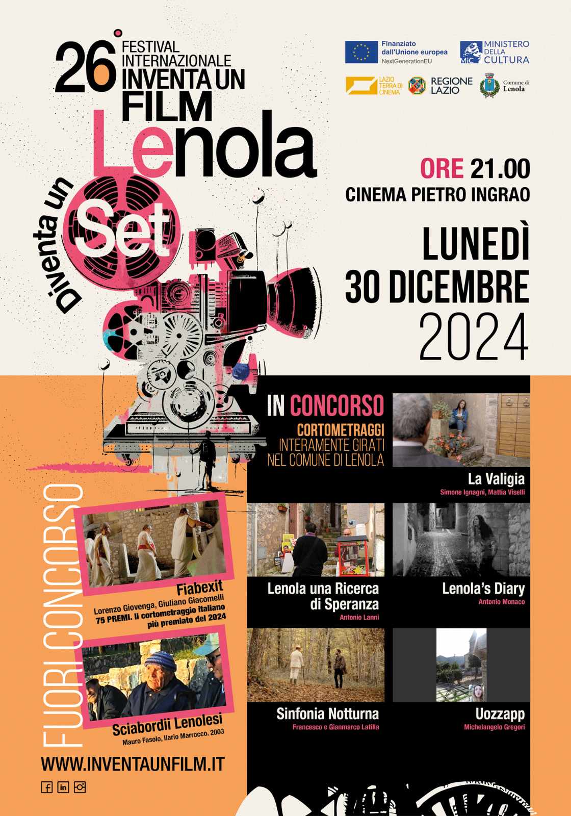 Lenola diventa un set, proiezioni, Inventa un Film, Lenola lenola diventa un set 2024